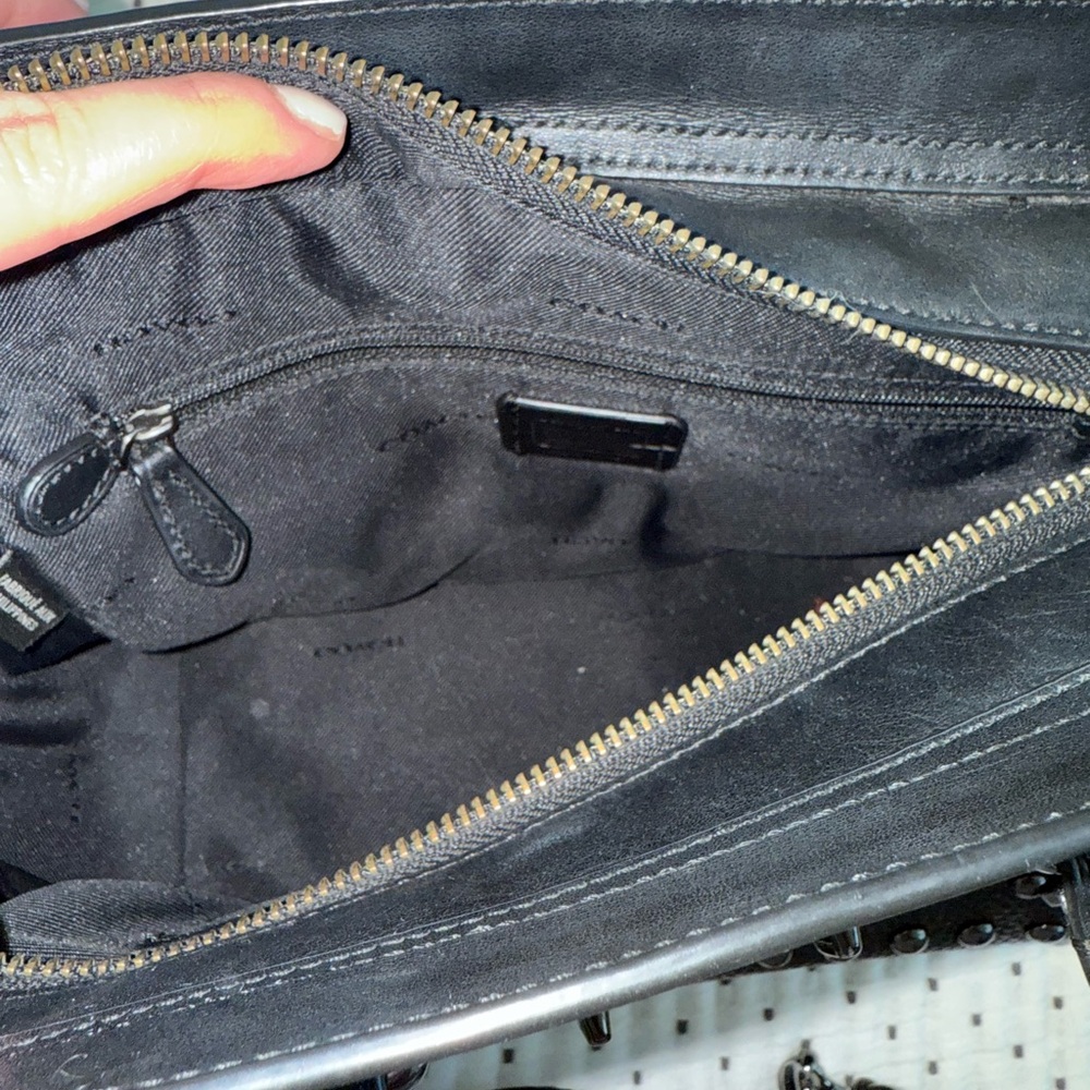 Coach Black Studded Satchel - Swagger 27 - Picture 6 of 7